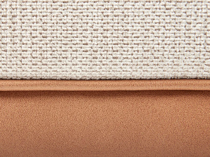 Corner Sofa 3 Seater Fabric Light Beige Right Hand Deaneen