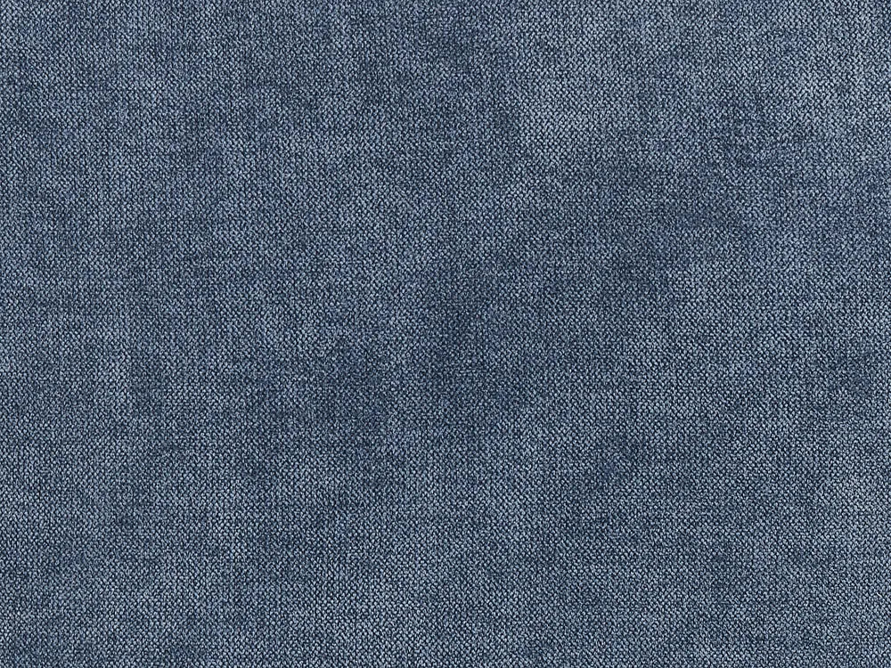 Sofa 3 Seater Fabric Dark Blue with Ottoman Assuntino