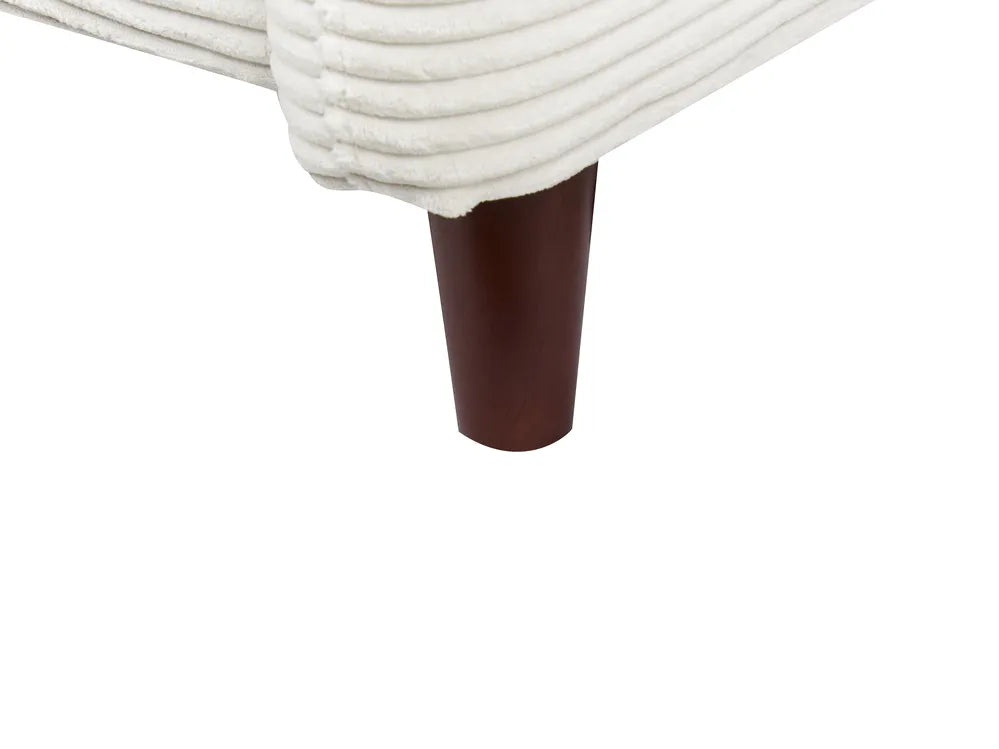 Sofa 3 Seater Corduroy Off-White with Storage Arlo