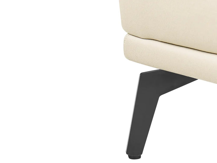 Sofa 3 Seater Faux Leather Beige Jumal