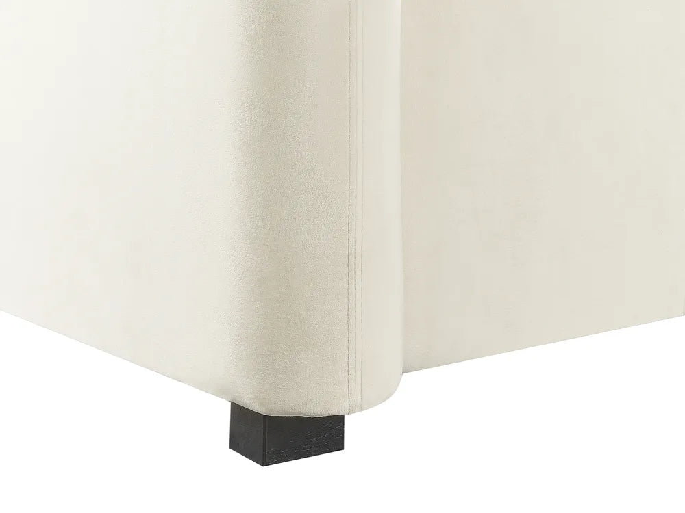 Sofa 3 Seater Velvet Off-White Chryssa