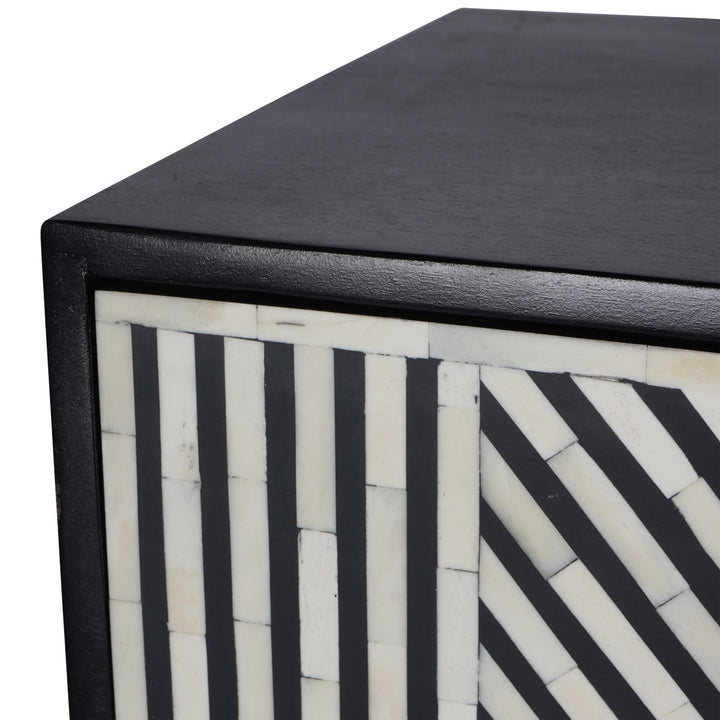 Libra Delaney Bone Inlay Tall Storage Cabinet 2 Doors