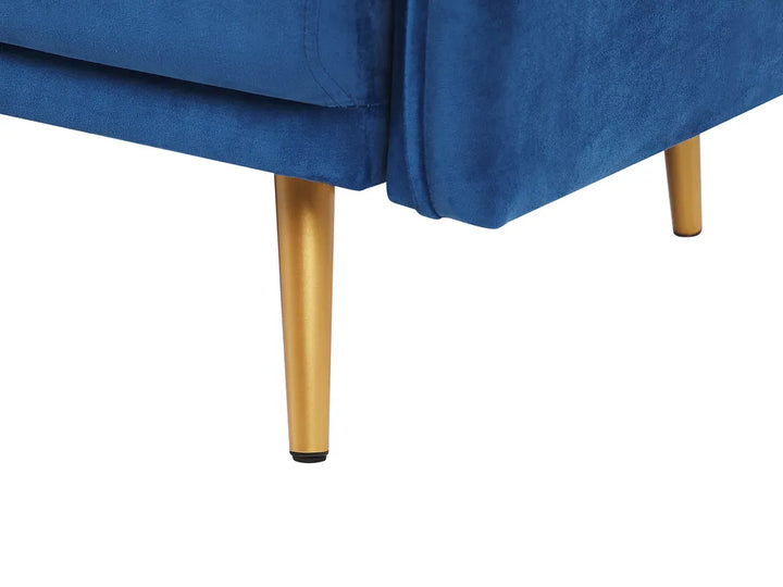 Sofa 3 Seater Velvet Navy Blue Brevick