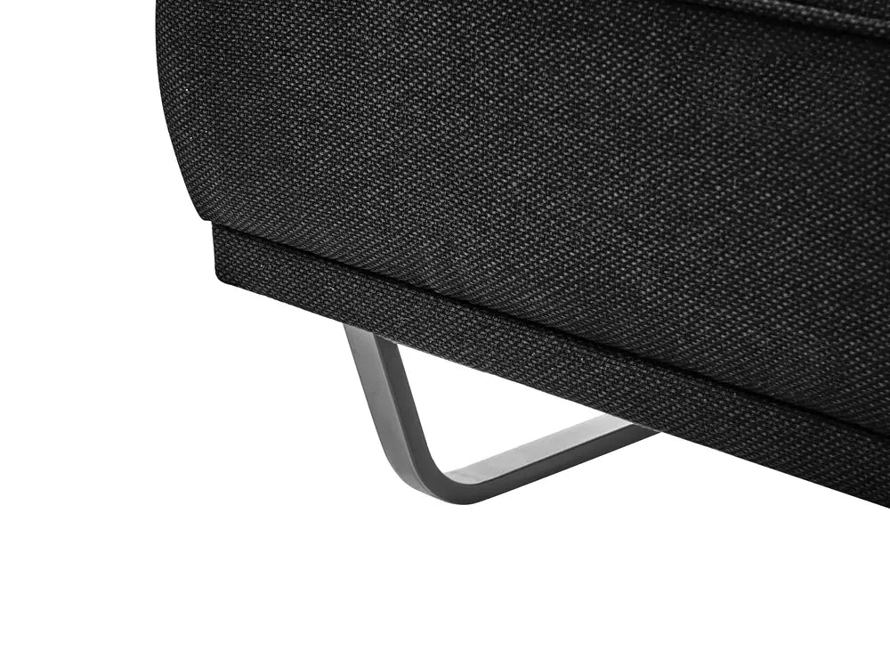 Sofa 3 Seater Fabric Black Ambert