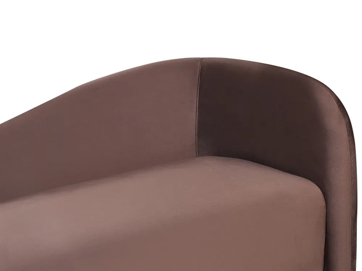 Sofa 3 Seater Velvet Dark Brown Chryssa