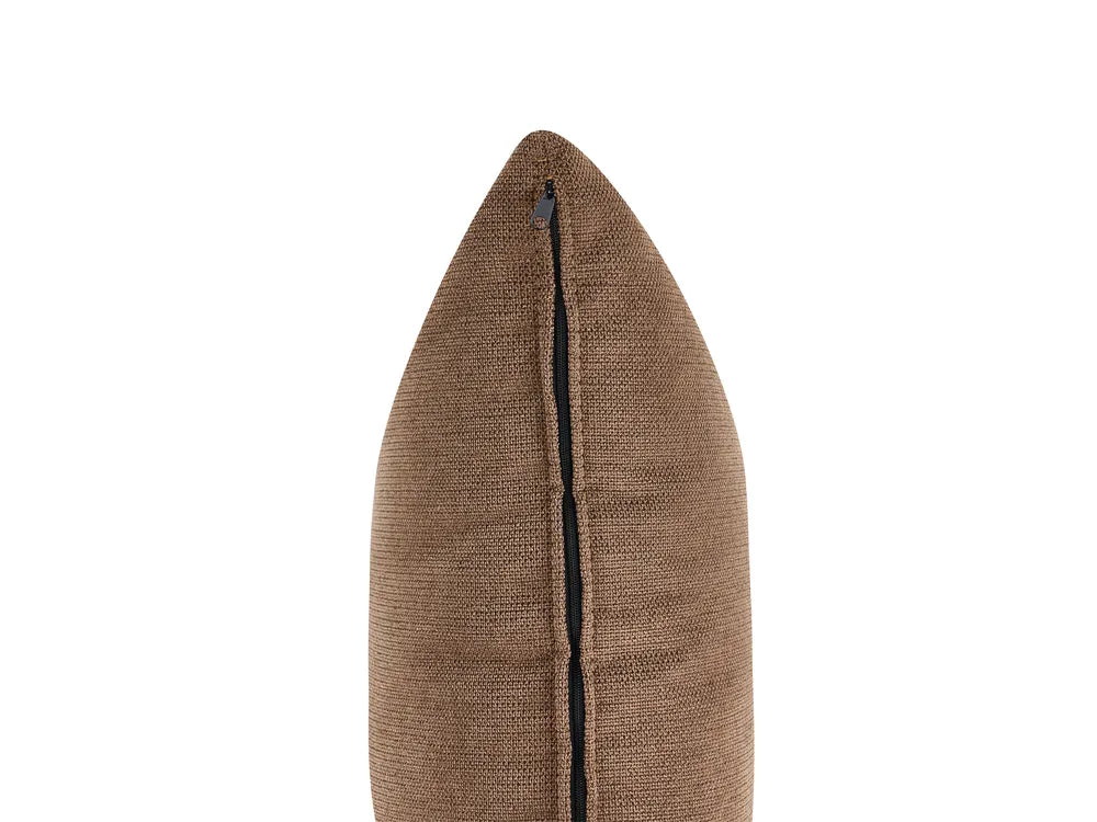 Corner Sofa 3 Seater Fabric Brown Left Hand Danva