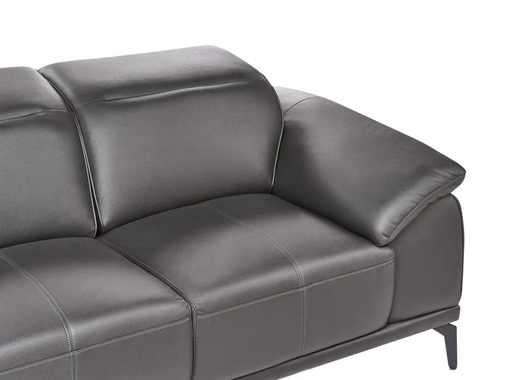 Sofa 3 Seater Faux Leather Black Jumal