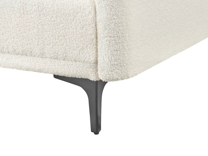 Sofa Bed 3 Seater Boucle Off-White Castera