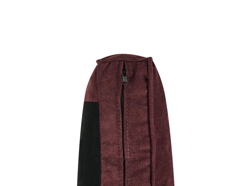 Sofa 3 Seater Fabric Burgundy with Ottoman Assuntino