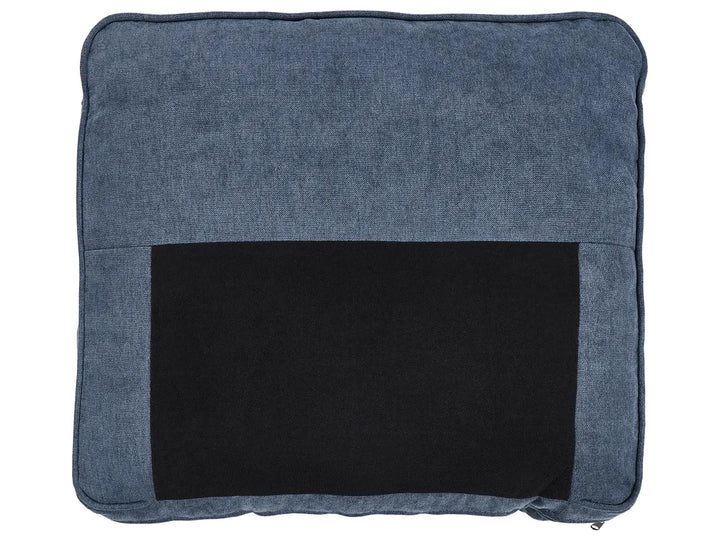 Sofa 3 Seater Fabric Dark Blue with Ottoman Assuntino