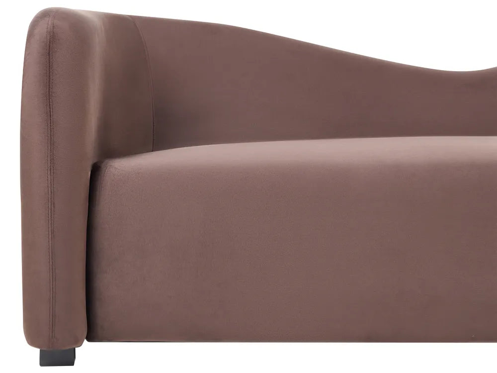 Sofa 3 Seater Velvet Dark Brown Chryssa