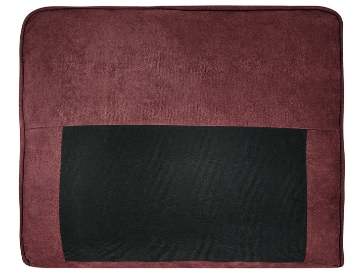 Sofa 3 Seater Fabric Burgundy with Ottoman Assuntino