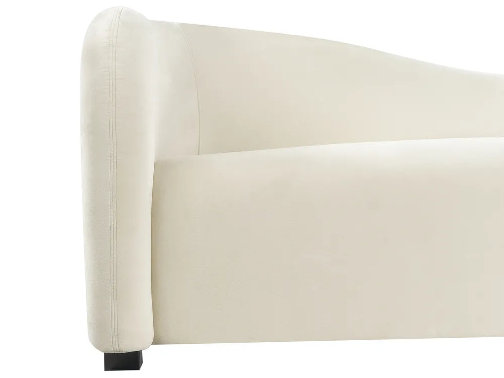 Sofa 3 Seater Velvet Off-White Chryssa