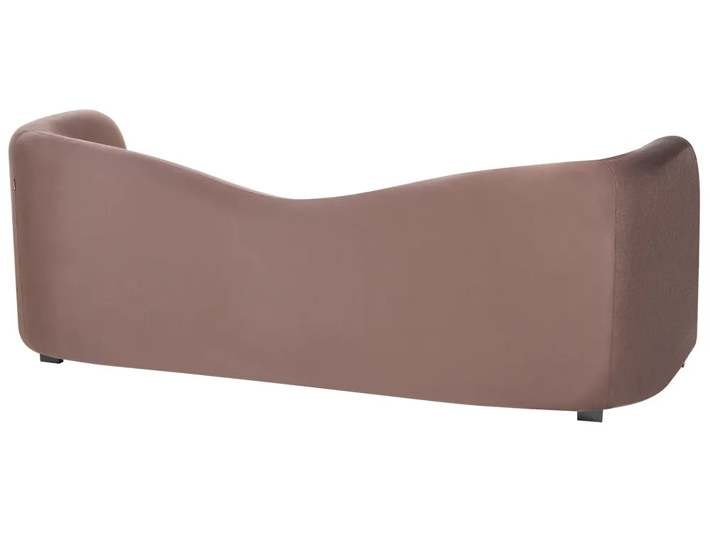 Sofa 3 Seater Velvet Dark Brown Chryssa