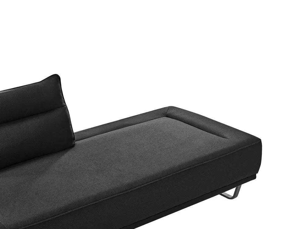 Sofa 3 Seater Fabric Black Ambert