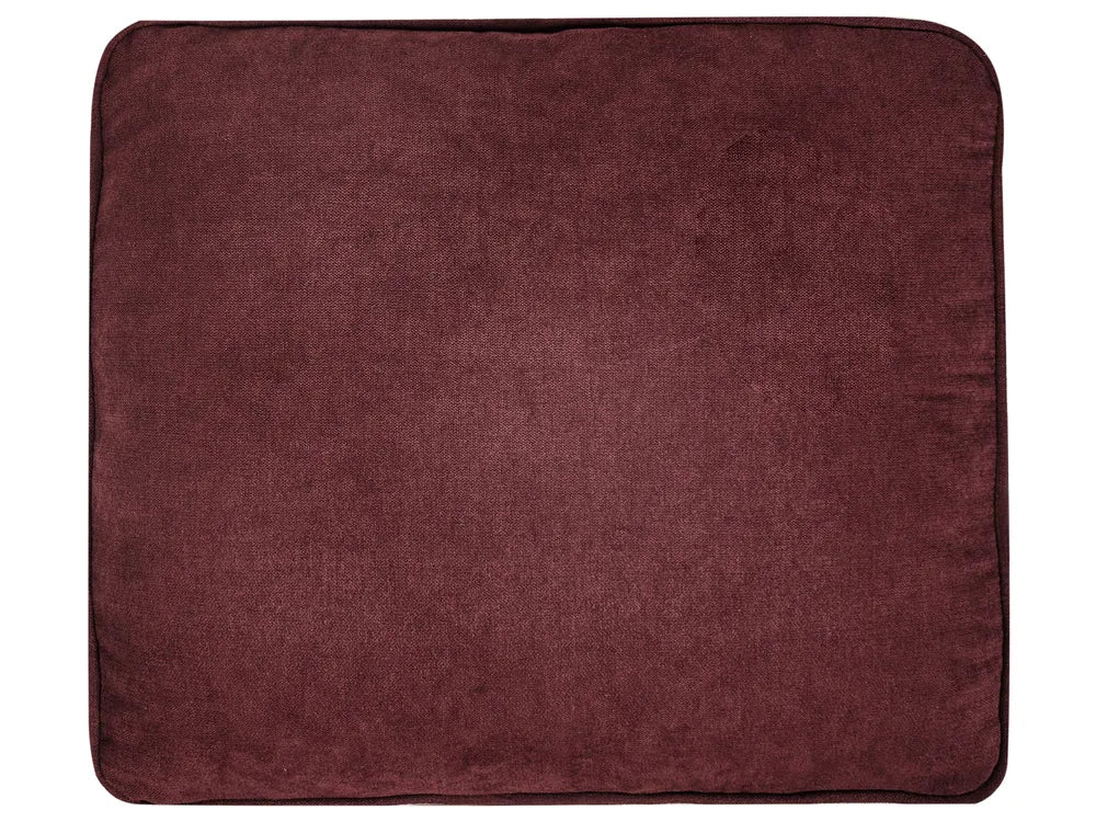 Sofa 3 Seater Fabric Burgundy with Ottoman Assuntino