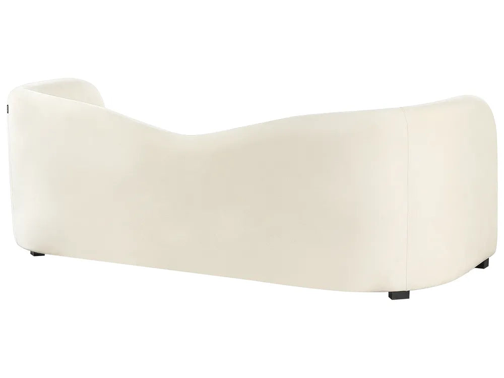 Sofa 3 Seater Velvet Off-White Chryssa
