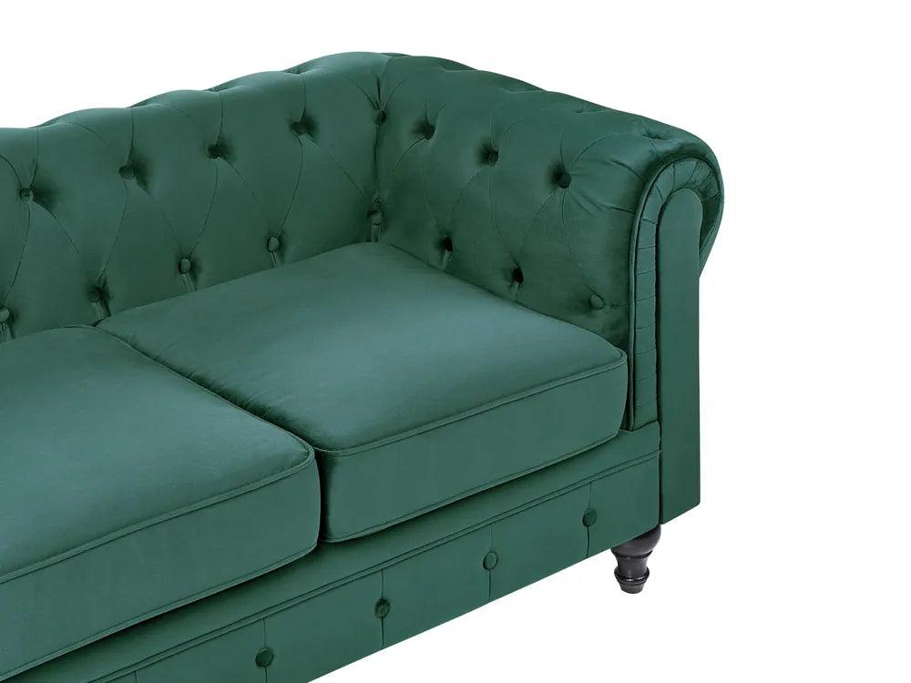 Sofa 3 Seater Velvet Emerald Green Besnard