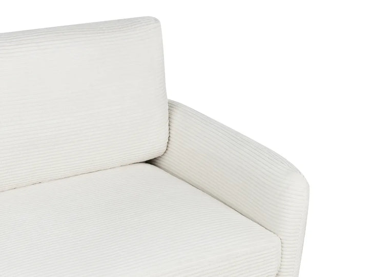Sofa 3 Seater Corduroy Off-White with Storage Arlo