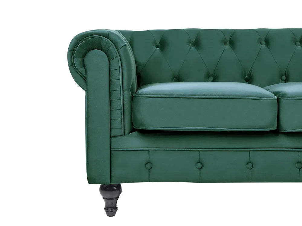Sofa 3 Seater Velvet Emerald Green Besnard