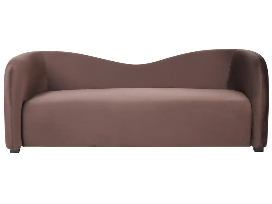 Brown sofa on a white background