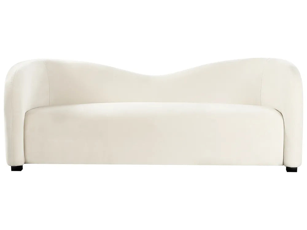 White curved sofa on a white background