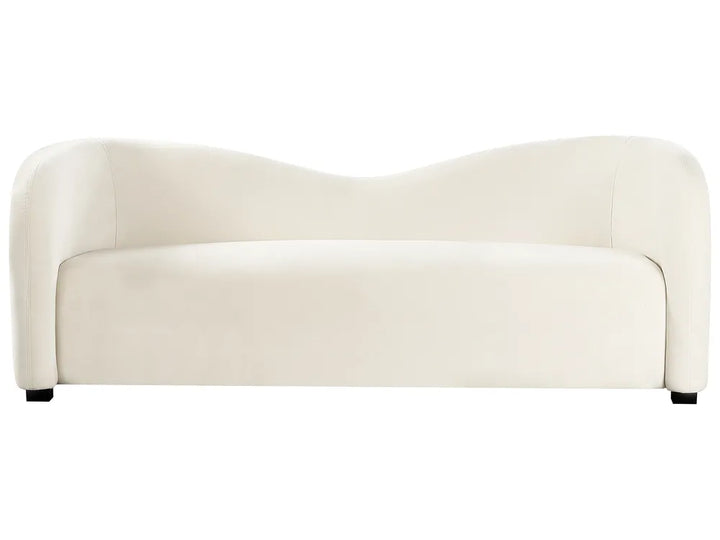 White curved sofa on a white background