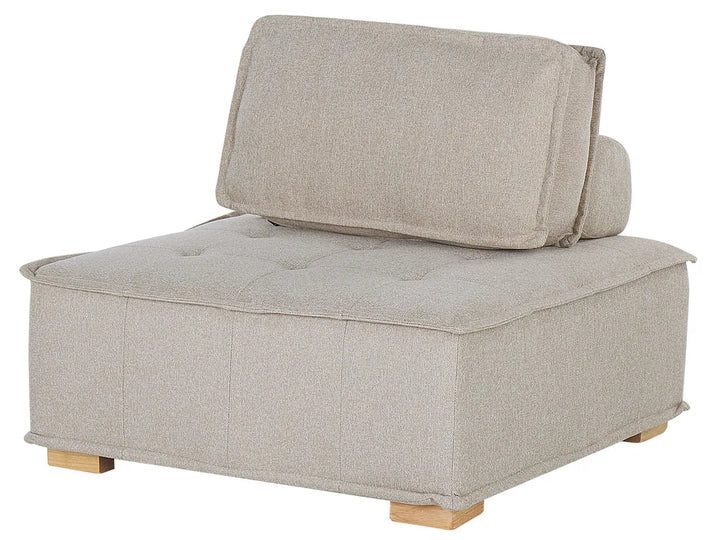 Modular Corner Sofa 4 Seater Fabric Light Beige Right Hand Oxford