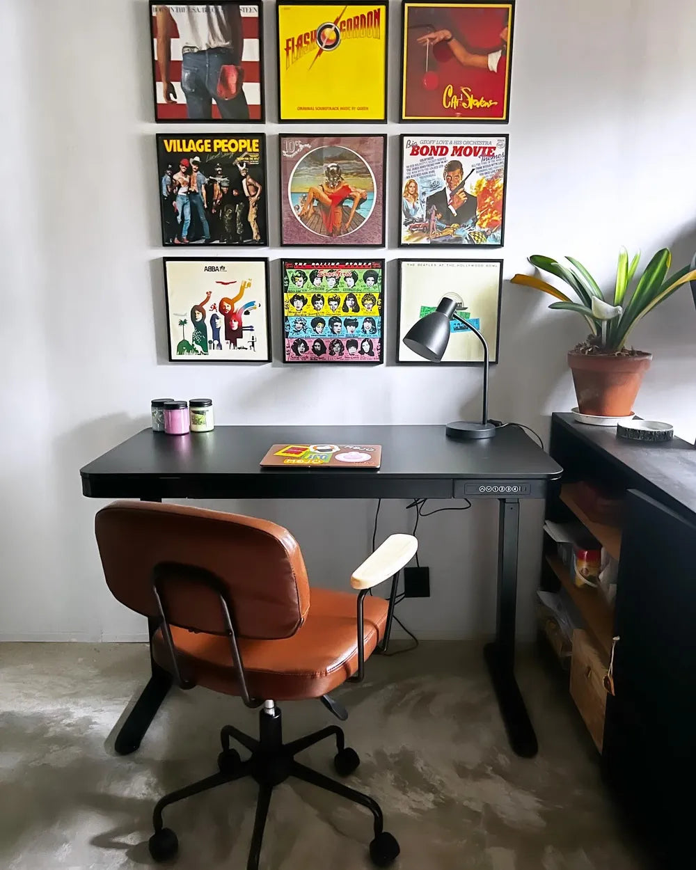 Desk Chair Faux Leather Brown Latwon