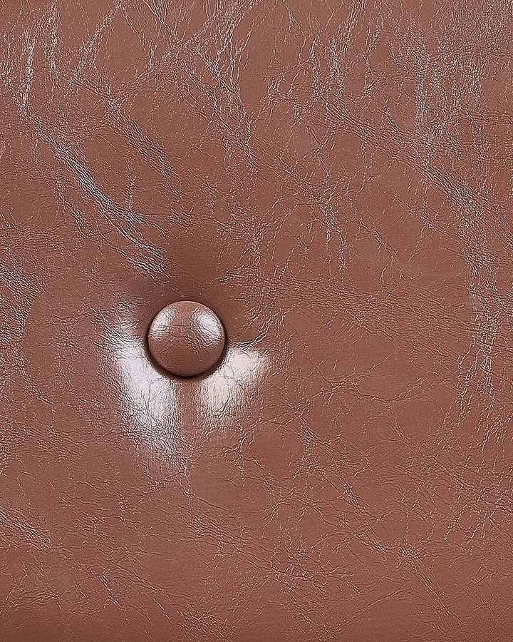 Desk Chair Faux Leather Brown Latwon