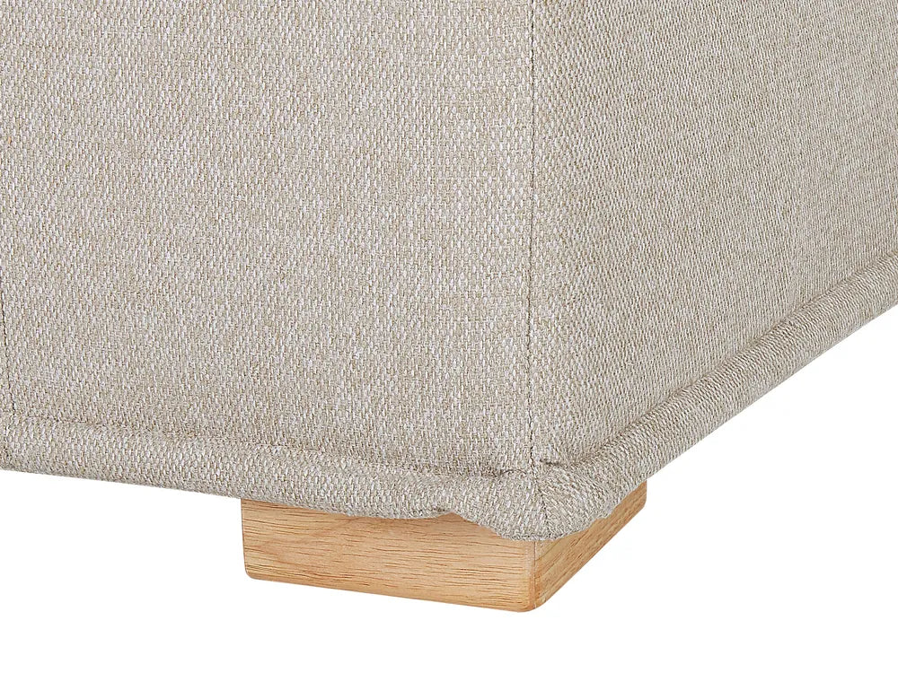 Modular Corner Sofa 4 Seater Fabric Light Beige Right Hand Oxford