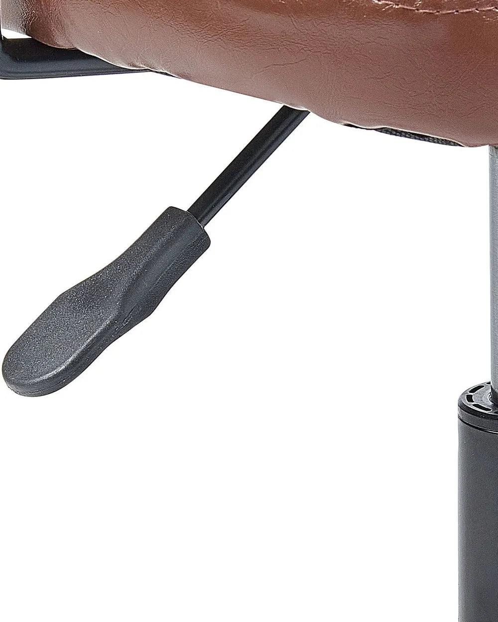 Desk Chair Faux Leather Brown Latwon