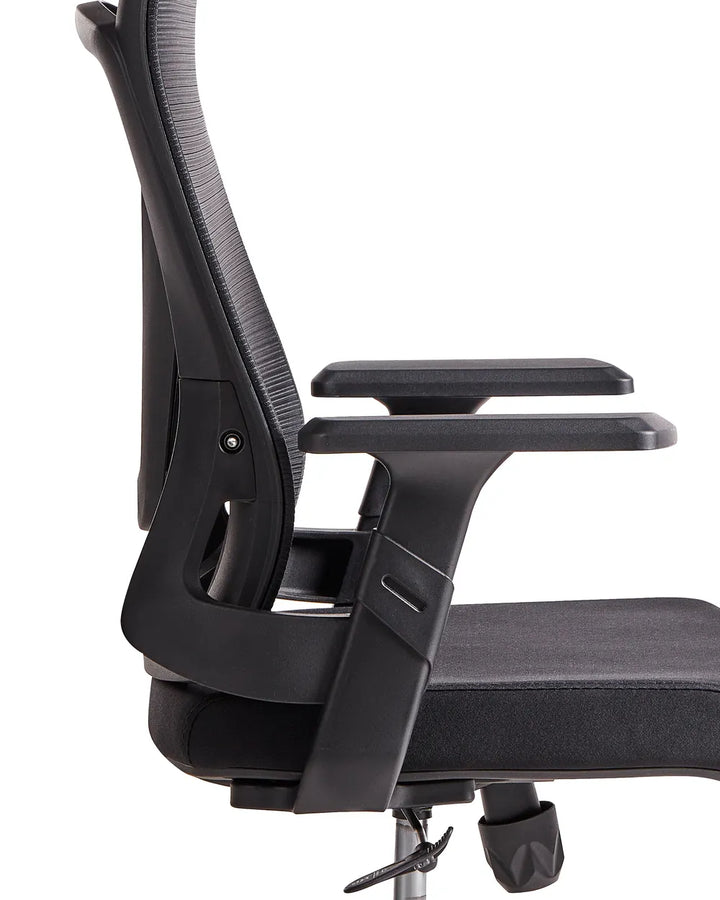 Office Chair Fabric Black with Smooth Rolling Castors Kranz