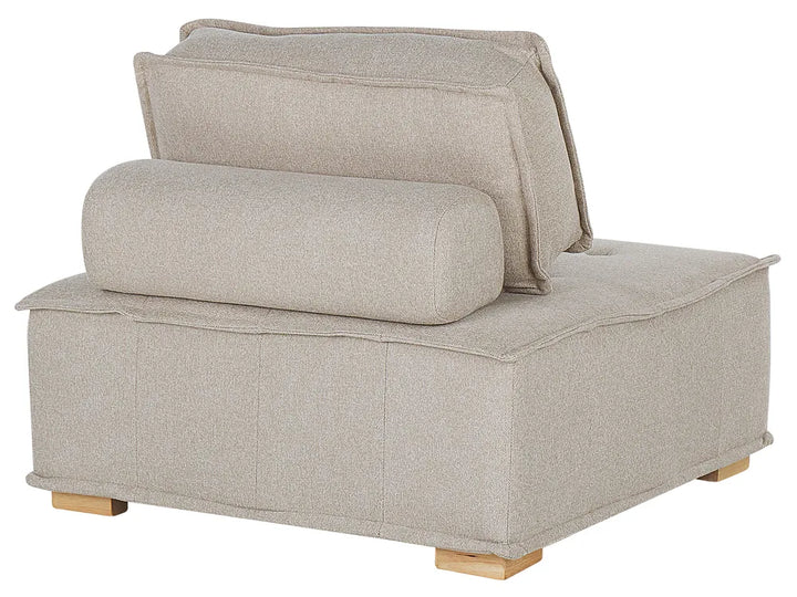 Modular Corner Sofa 4 Seater Fabric Light Beige Right Hand Oxford