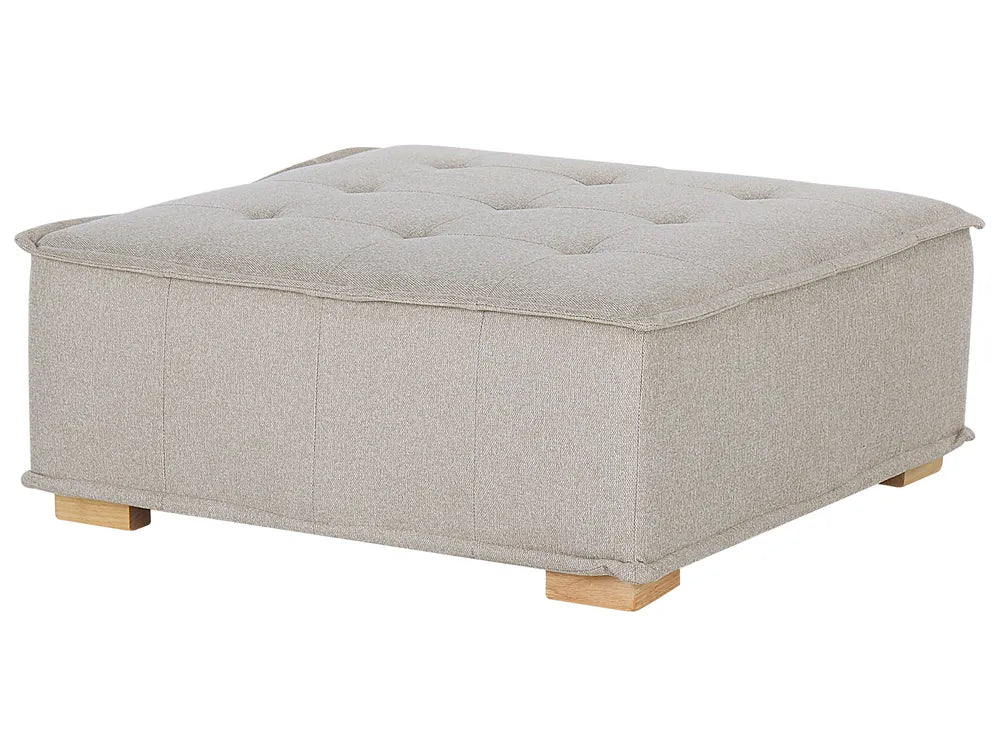 Modular Corner Sofa 4 Seater Fabric Light Beige Right Hand Oxford