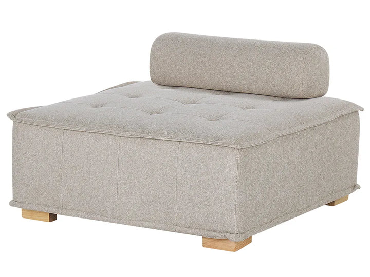 Modular Corner Sofa 4 Seater Fabric Light Beige Right Hand Oxford
