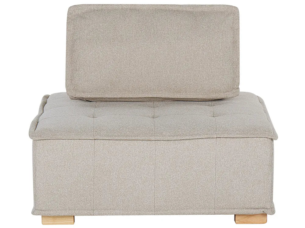 Modular Corner Sofa 4 Seater Fabric Light Beige Right Hand Oxford