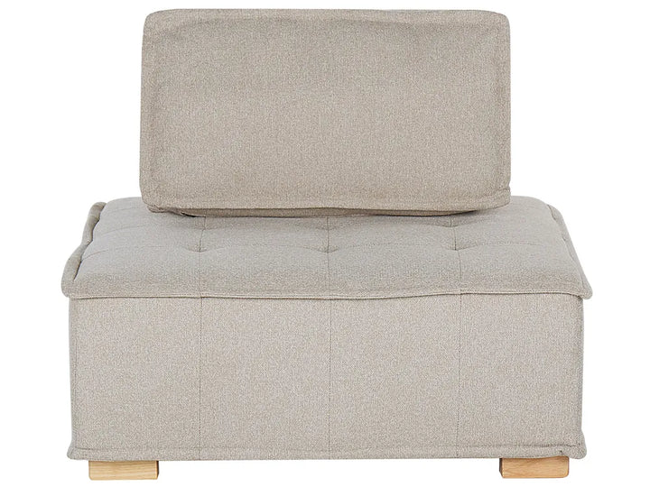 Modular Corner Sofa 4 Seater Fabric Light Beige Right Hand Oxford