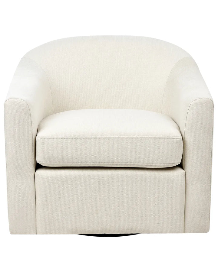Swivel Armchair Fabric Light Beige Merren
