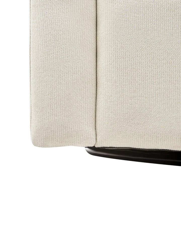 Swivel Armchair Fabric Light Beige Merren