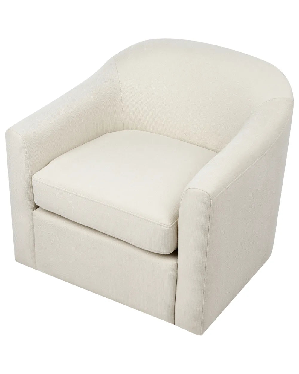 Swivel Armchair Fabric Light Beige Merren