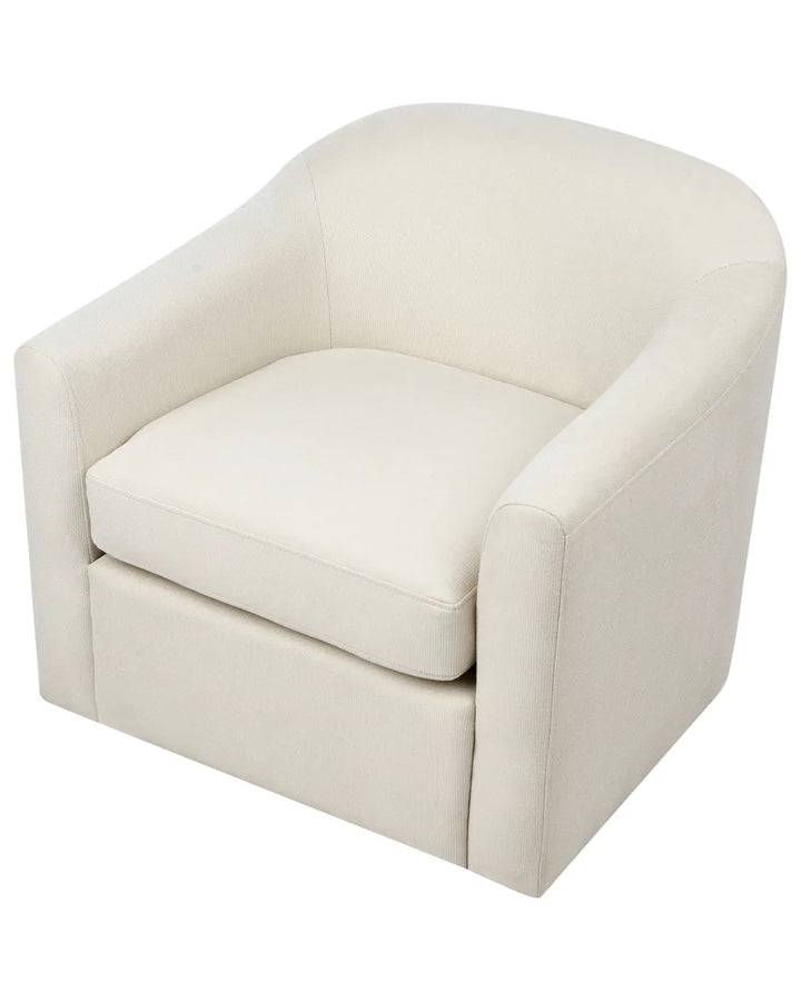 Swivel Armchair Fabric Light Beige Merren
