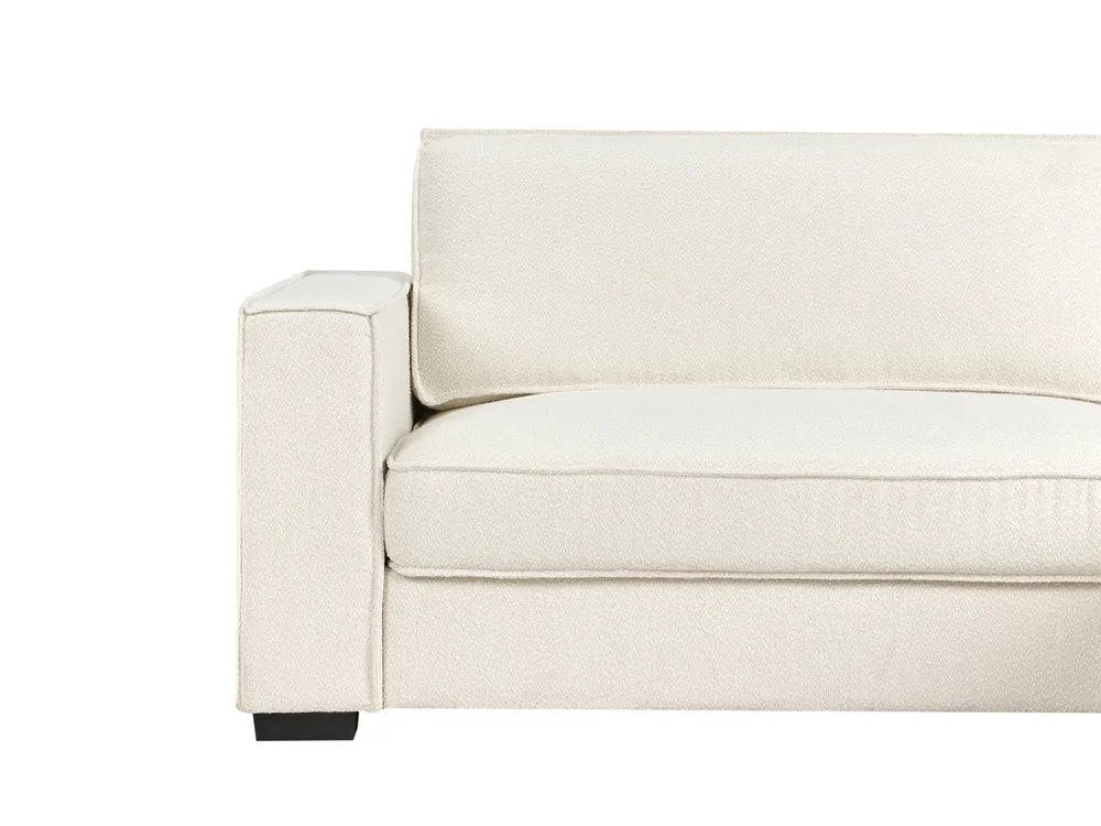 Corner Sofa Boucle Off-White Left Hand Edyth