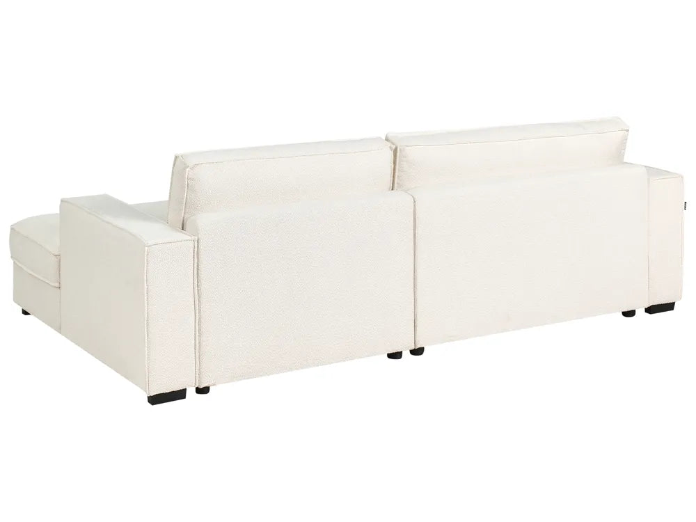 Corner Sofa Boucle Off-White Left Hand Edyth