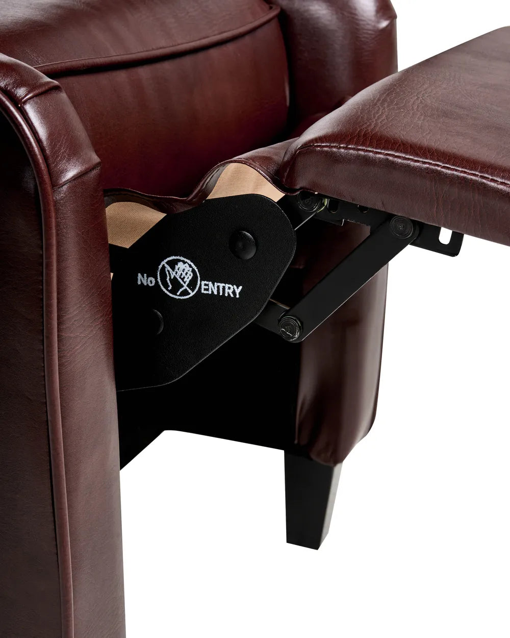 Recliner Chair With Footrest Faux Leather Dark Brown Brinlei