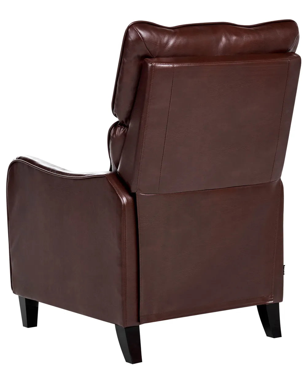 Recliner Chair With Footrest Faux Leather Dark Brown Brinlei