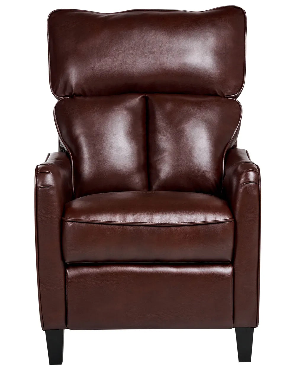 Recliner Chair With Footrest Faux Leather Dark Brown Brinlei