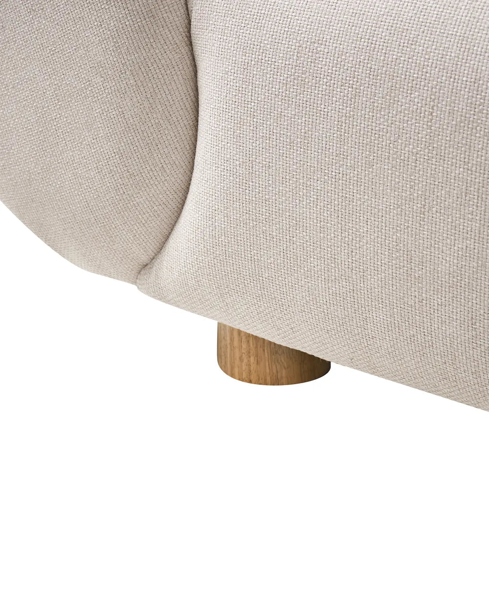 Armchair with Cushions Fabric Light Beige Ashland