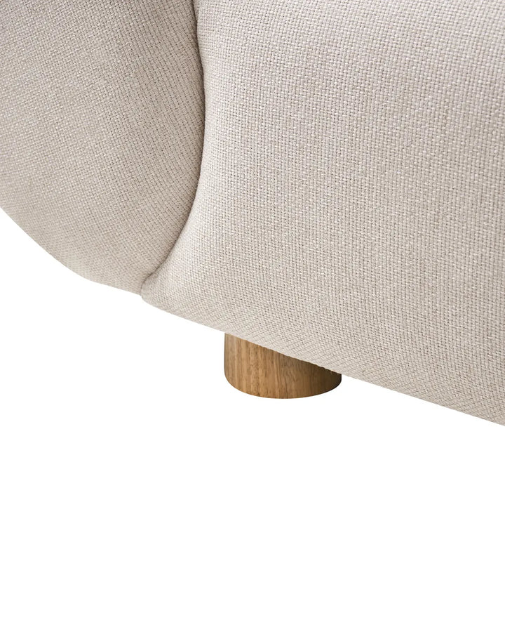 Armchair with Cushions Fabric Light Beige Ashland