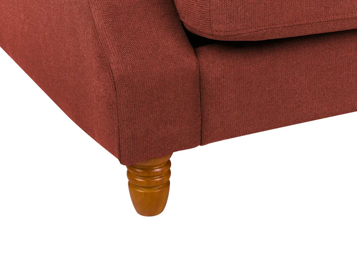 Sofa 3 Seater Fabric Red Elaiza